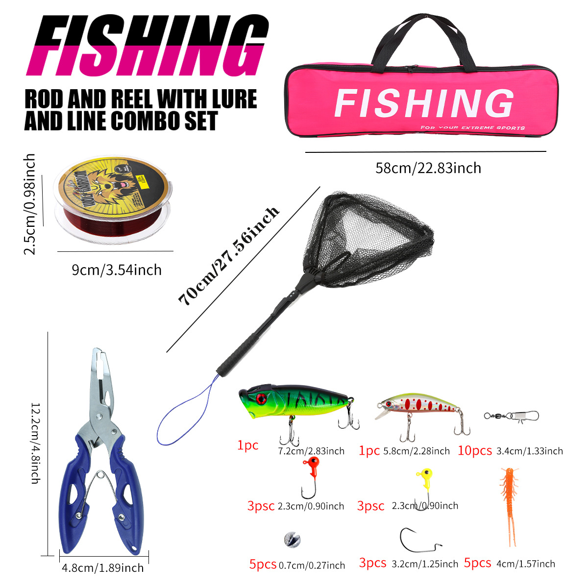 Kit complet de canne à pêche t - Fishing Rod Combo avis et prix